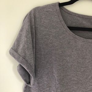 Gray Cropped Tee